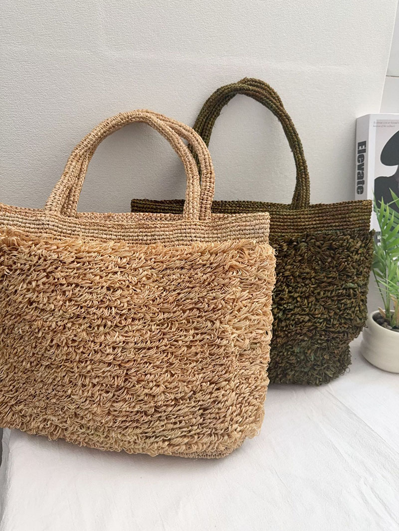 กระเป๋าฟางราฟเฟียสุดหรู สไตล์โ - Crochet Bag Raffia บทวิจารณ์และราคา