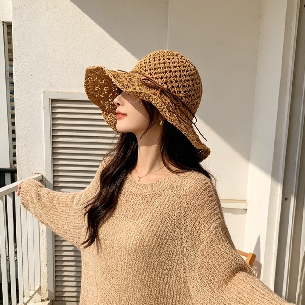 หมวกสานโครเชต์ปีกกว้างพับได้ ป - Hat Floppy Wide บทวิจารณ์และราคา