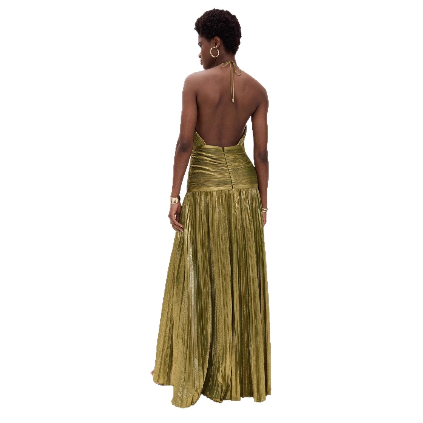 ชุดเดรสออกงานหรูหรา แขนกุด ยาว - Maxi Dress Halter บทวิจารณ์และราคา