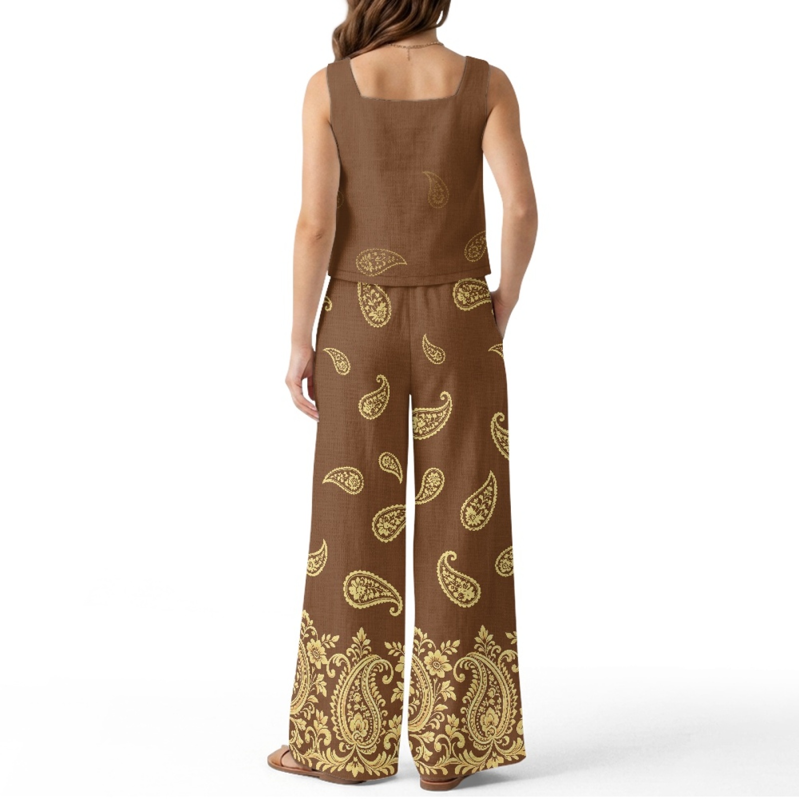 INSTANTARTS ชุดเสื้อกั๊กผ้าลิน - Linen Pant Wide บทวิจารณ์และราคา