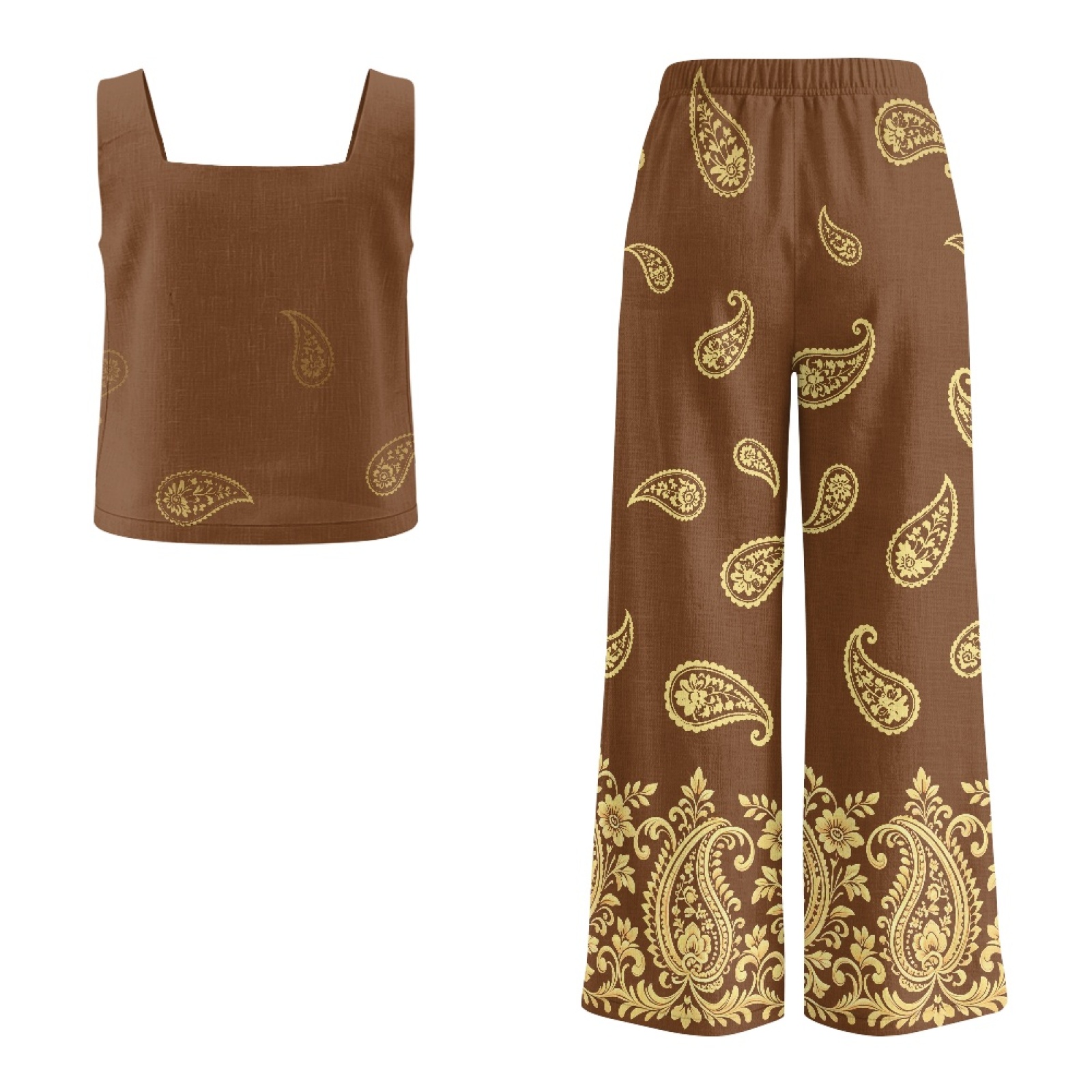 INSTANTARTS ชุดเสื้อกั๊กผ้าลิน - Linen Pant Wide บทวิจารณ์และราคา