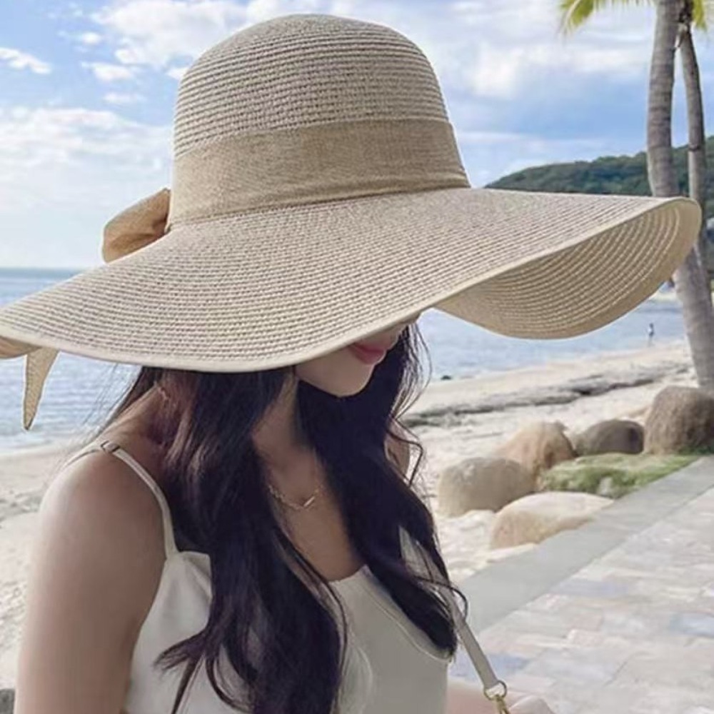 หมวกสานปีกกว้างสำหรับผู้หญิง ห - Hat Floppy Wide บทวิจารณ์และราคา