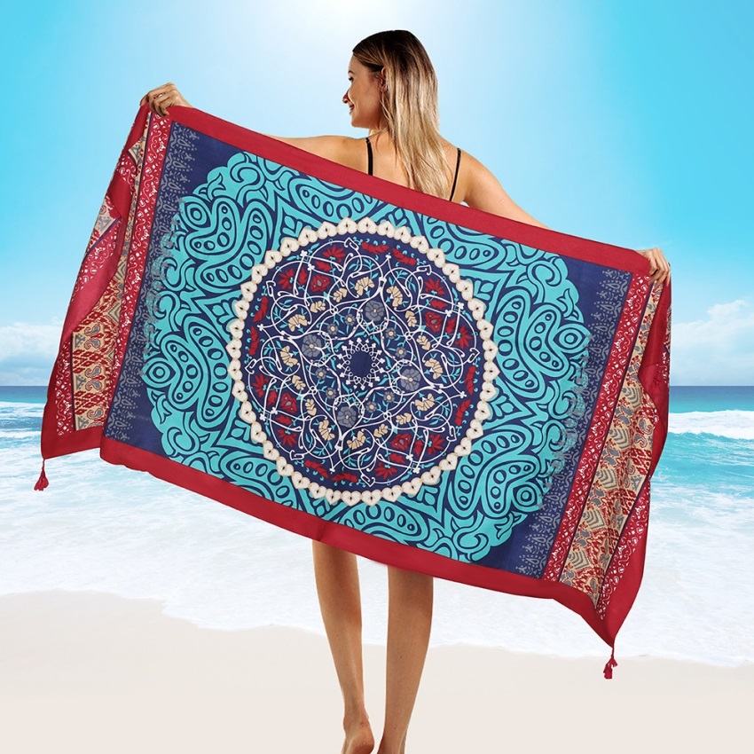 2018 ใหม่ 90x180 ซม.ผ้าฝ้าย Pa - Cover Up Kaftan บทวิจารณ์และราคา