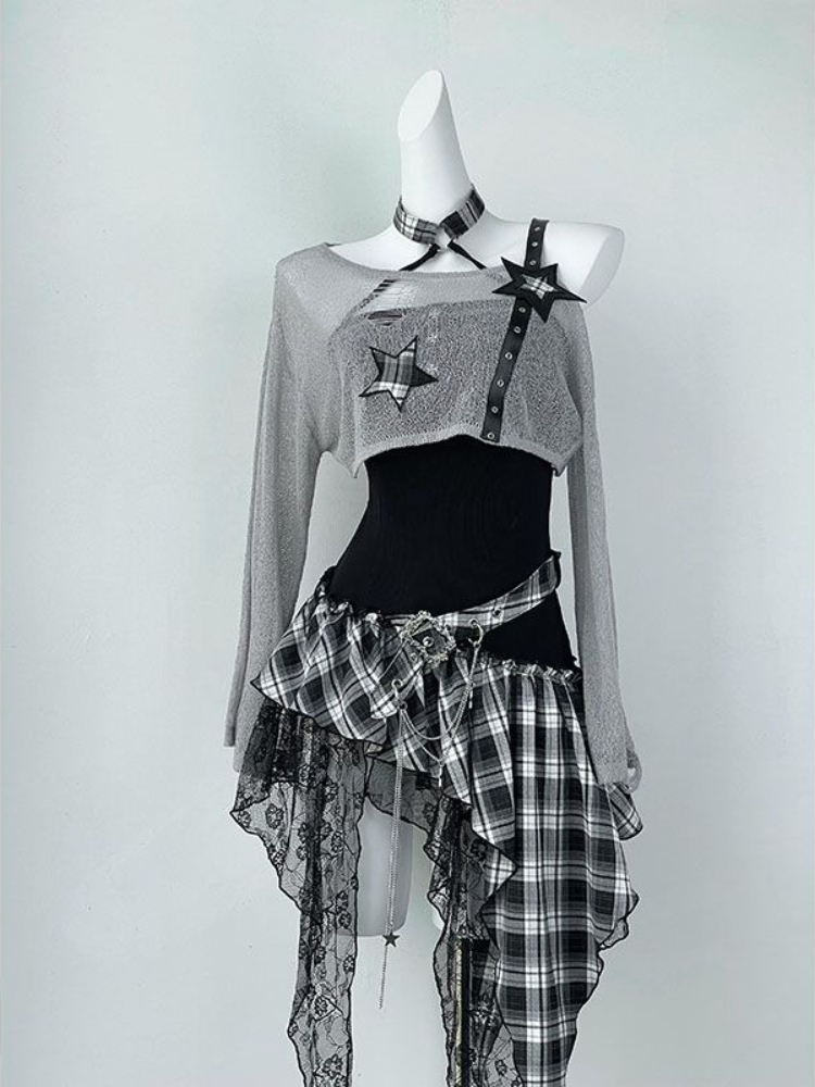 2000s Y2Kสาวเผ็ดออกแบบไม่สม่ํา - Cover Up Kaftan บทวิจารณ์และราคา