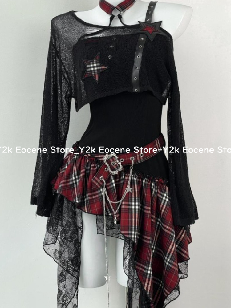 2000s Y2Kสาวเผ็ดออกแบบไม่สม่ํา - Cover Up Kaftan บทวิจารณ์และราคา