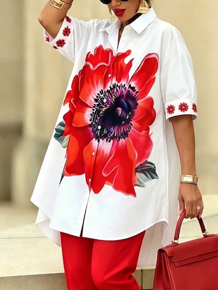 ชุดเซ็ต 2 ชิ้นลายดอกไม้สไตล์วิ - Romper Floral Print บทวิจารณ์และราคา