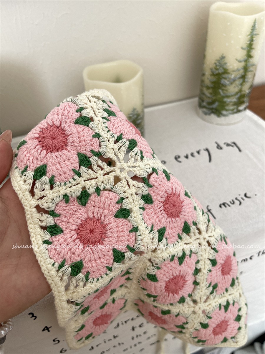 วินเทจทอผ้าถักดอกไม้สามเหลี่ยม - Headband Summer Knit บทวิจารณ์และราคา