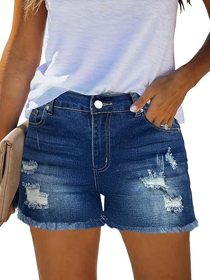 กางเกงยีนส์ขาสั้นสไตล์วินเทจเอ - Shorts Denim Frayed บทวิจารณ์และราคา