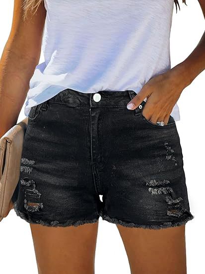 กางเกงยีนส์ขาสั้นสไตล์วินเทจเอ - Shorts Denim Frayed บทวิจารณ์และราคา