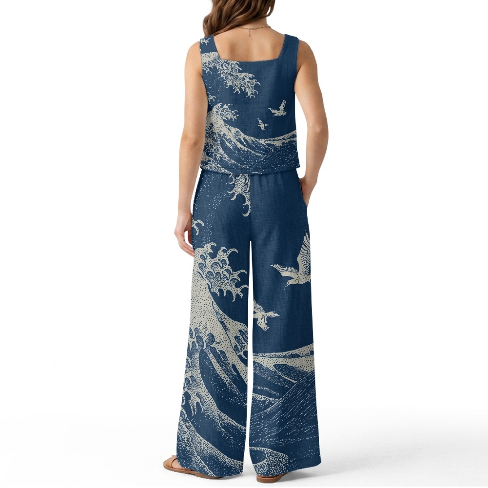 INSTANTARTS ชุดเสื้อกั๊กผ้าลิน - Linen Pant Wide บทวิจารณ์และราคา