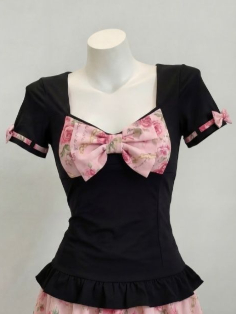 ชุดเซ็ตสองชิ้นลายดอกไม้หวานๆ ส - Romper Floral Print บทวิจารณ์และราคา