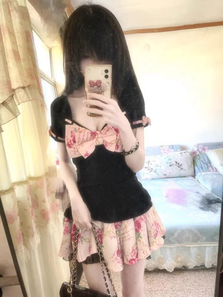 ชุดเซ็ตสองชิ้นลายดอกไม้หวานๆ ส - Romper Floral Print บทวิจารณ์และราคา