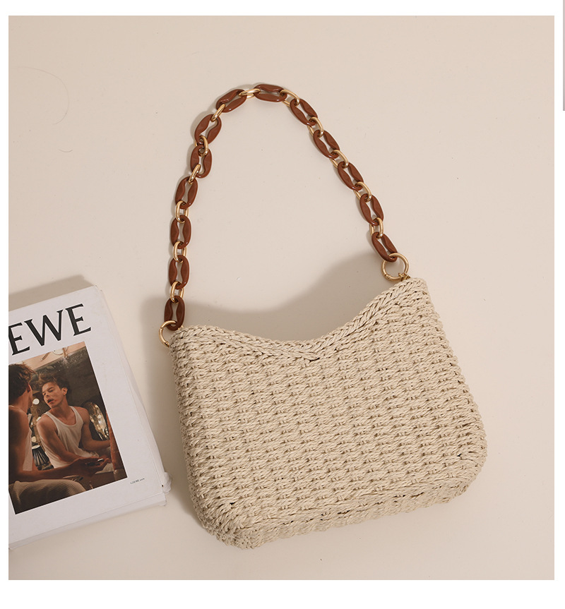 กระเป๋าสานจากฟางสำหรับผู้หญิง: - Tote Bag Beach บทวิจารณ์และราคา
