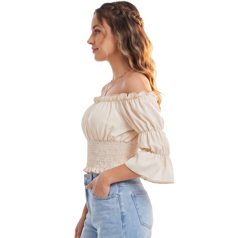 เสื้อเรอเนซองส์สำหรับผู้หญิง แ - Blouse Off Shoulder บทวิจารณ์และราคา