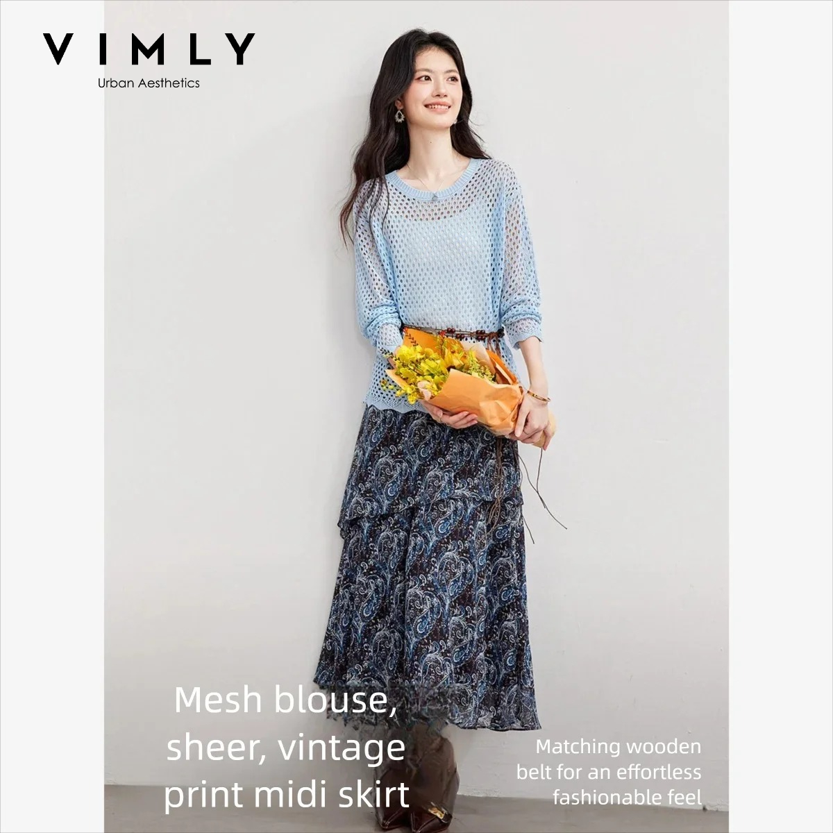 ชุดเซ็ตสองชิ้นสำหรับผู้หญิง VI - Midi Skirt Floral บทวิจารณ์และราคา