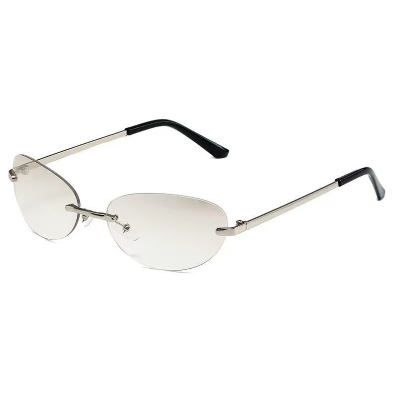 แว่นกันแดดทรงวงรีไร้กรอบสำหรับ - Sunglasses Cat Eye บทวิจารณ์และราคา