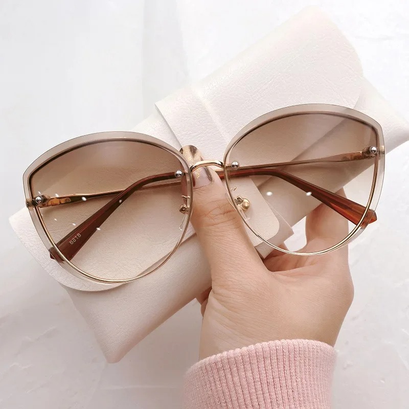แว่นกันแดดทรงรีไร้กรอบคุณภาพสู - Sunglasses Cat Eye บทวิจารณ์และราคา