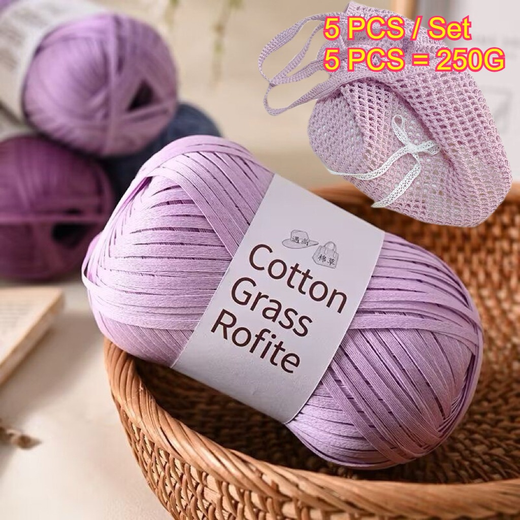 เชือกกระดาษราฟเฟีย 5 ชิ้น 250  - Crochet Bag Raffia บทวิจารณ์และราคา