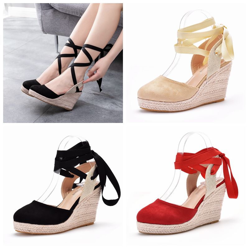 รองเท้าส้นเตารีดแบบสวมสำหรับผู - Wedge Espadrille Women บทวิจารณ์และราคา