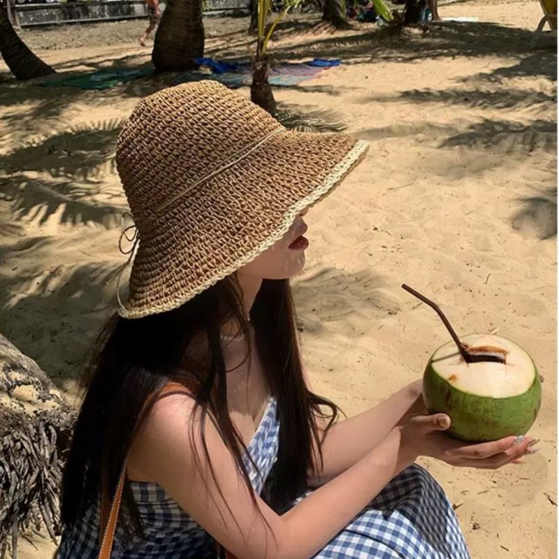 หมวกสานปีกกว้างสำหรับผู้หญิง 1 - Hat Floppy Wide บทวิจารณ์และราคา