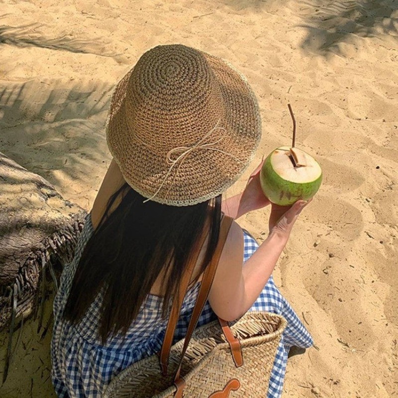 หมวกสานปีกกว้างสำหรับผู้หญิง 1 - Hat Floppy Wide บทวิจารณ์และราคา