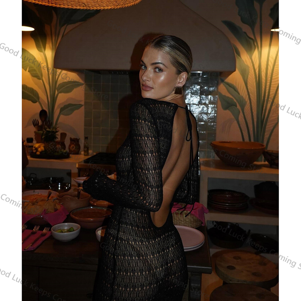 2025 ชุดถักBacklessสําหรับผู้ห - Cover Up Kaftan บทวิจารณ์และราคา